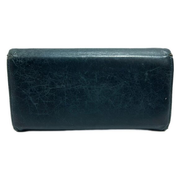 Auth BALENCIAGA Giantmoney 233599 Dark Navy Leather - Long Wallet - Picture 3 of 10